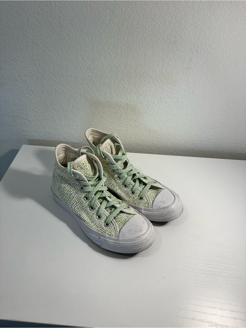 Converse Kids High-Top Knit Sneakers - Light Green